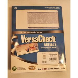 VersaCheck Security Wallet Check Refill 750 Standard Checks 250 Sheets Form 3001